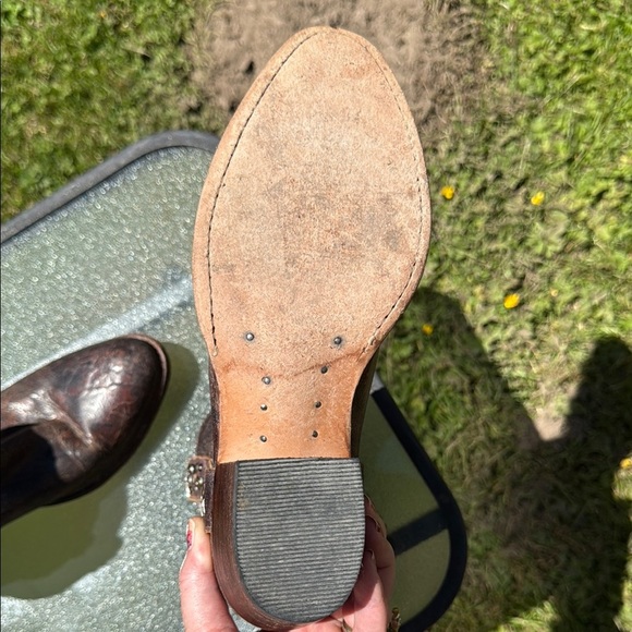 Frye Brown Leather Studded Boots size 7 - Picture 4 of 8